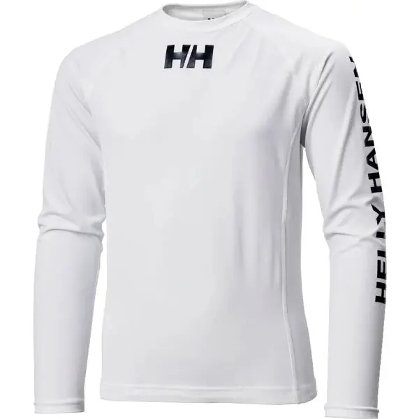 Helly Hansen Helly Hansen WATERWEAR RASHGUARD UPF 50+ Младежка тениска за плуване, бяло, размер