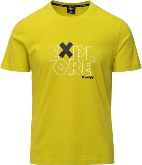 Hi-Tec Hi-Tec EXPLORIS Мъжка памучна тениска, светло-зелено, размер
