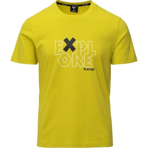 Hi-Tec Hi-Tec EXPLORIS Мъжка памучна тениска, светло-зелено, размер