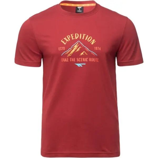 Hi-Tec Hi-Tec HATRICKO Мъжка памучна тениска, винен, размер