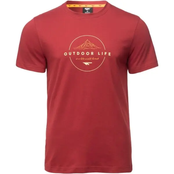 Hi-Tec Hi-Tec HOGAN Мъжка памучна тениска, червено, размер