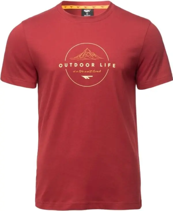 Hi-Tec Hi-Tec HOGAN Мъжка памучна тениска, червено, размер