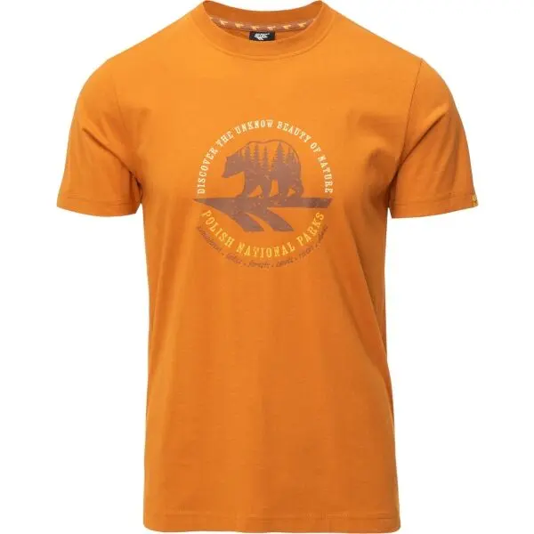 Hi-Tec Hi-Tec HORAL Мъжка памучна тениска, кафяво, размер