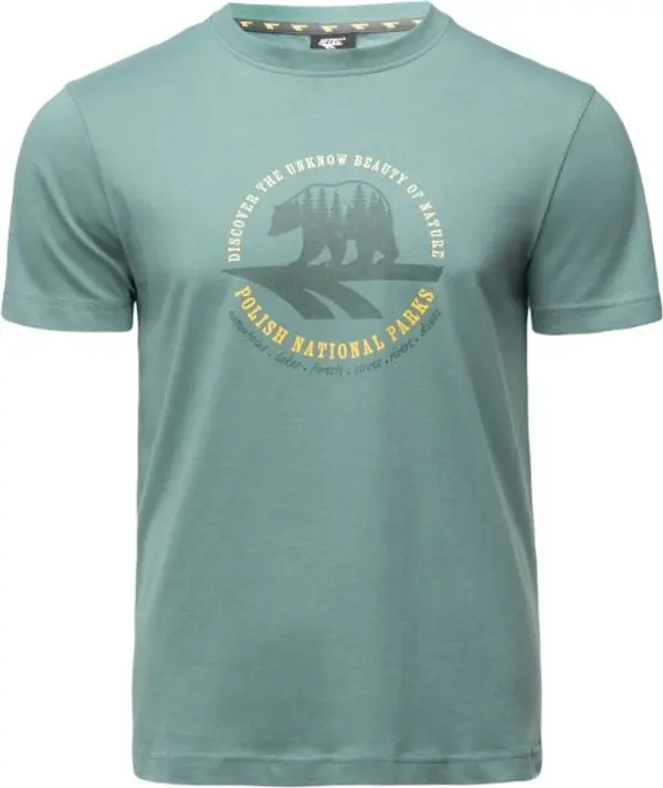 Hi-Tec Hi-Tec HORAL Мъжка памучна тениска, зелено, размер
