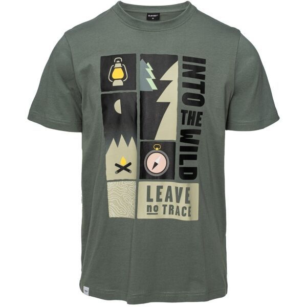 Hi-Tec Hi-Tec JUNIS Мъжка тениска, тъмнозелено, размер