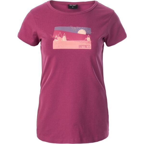 Hi-Tec Hi-Tec LADY NELMA Дамска памучна тениска, винен, размер