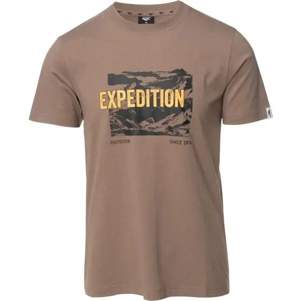 Hi-Tec Hi-Tec REMAN Мъжка памучна тениска, кафяво, размер