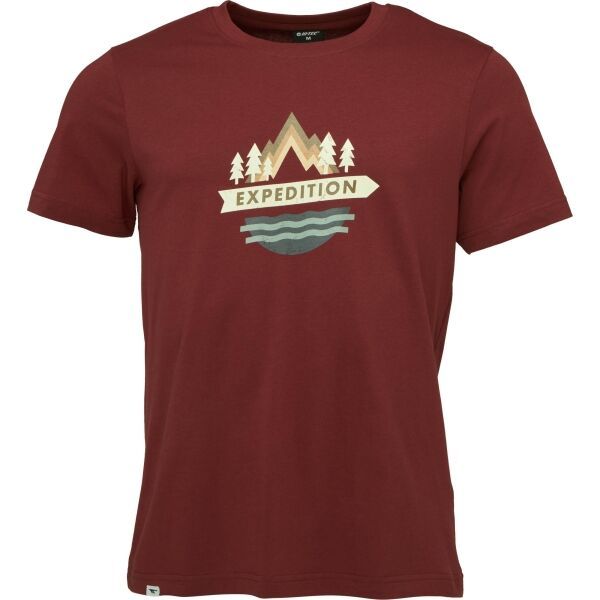 Hi-Tec Hi-Tec TOTUS Мъжка памучна тениска, червено, размер