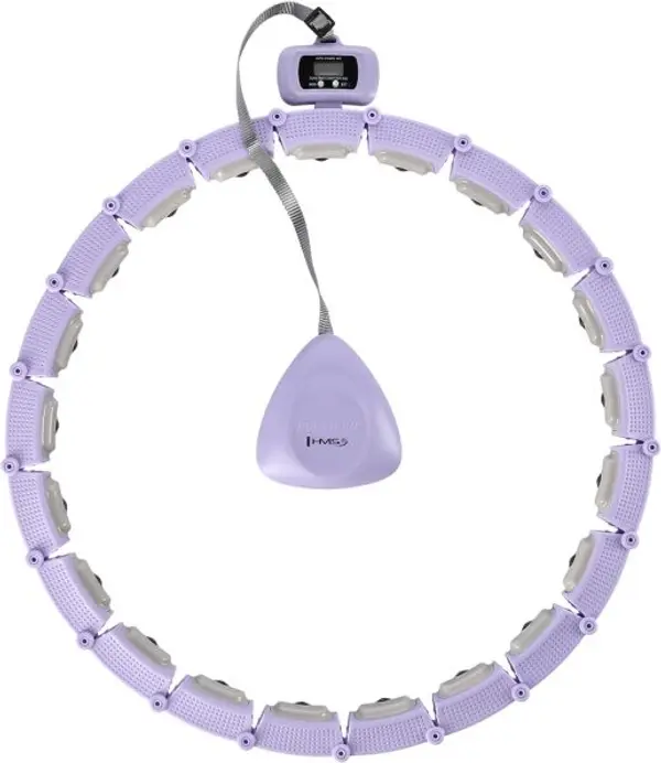 HMS HMS HHM14 Масажен хула хуп с тежест и брояч, лилаво, размер