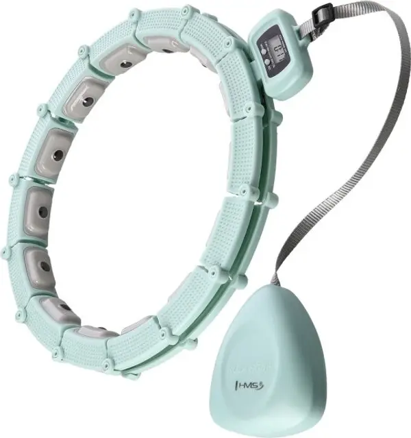 HMS HMS HHM14 Масажен хула хуп с тежест и брояч, светло-зелено, размер