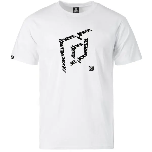 Horsefeathers Horsefeathers CUBE Мъжка тениска, бяло, размер
