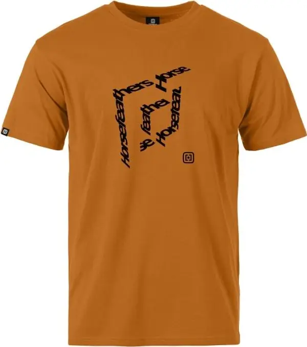 Horsefeathers Horsefeathers CUBE Мъжка тениска, оранжево, размер