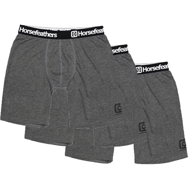 Horsefeathers Horsefeathers DYNASTY LONG 3PACK BOXER SHORTS Мъжки боксерки, тъмносиво, размер