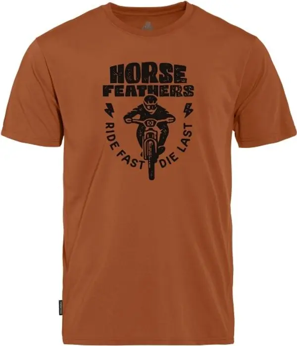Horsefeathers Horsefeathers FULL SEND Мъжка колоездачна тениска, кафяво, размер