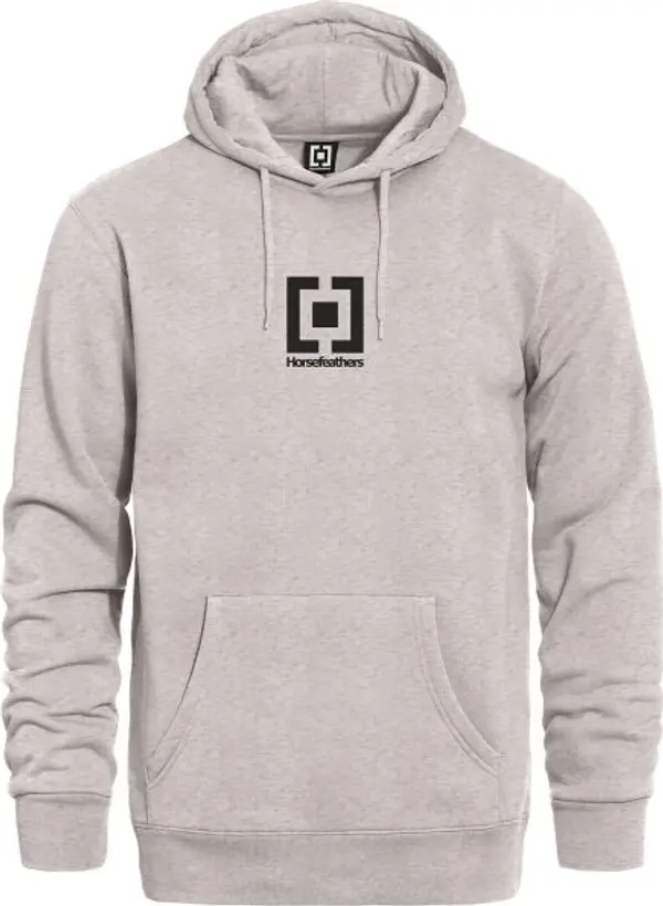 Horsefeathers Horsefeathers HOODED SWEATSHIRT VERTICAL MID LOGO Мъжки суитшърт, сиво, размер