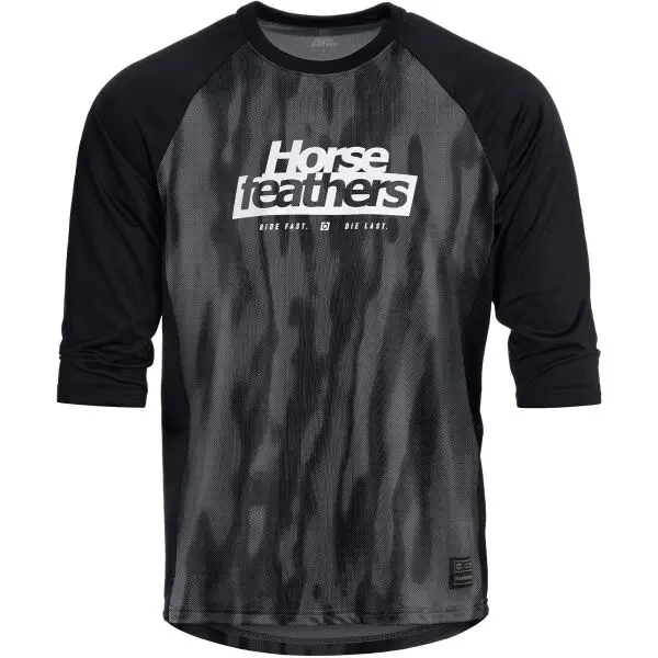 Horsefeathers Horsefeathers SPIKE 3/4 Мъжка фланелка за колоездене, тъмносиво, размер