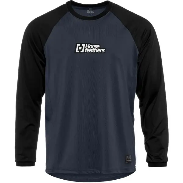 Horsefeathers Horsefeathers SPIKE LS Мъжка колоездачна фланелка, тъмносин, размер