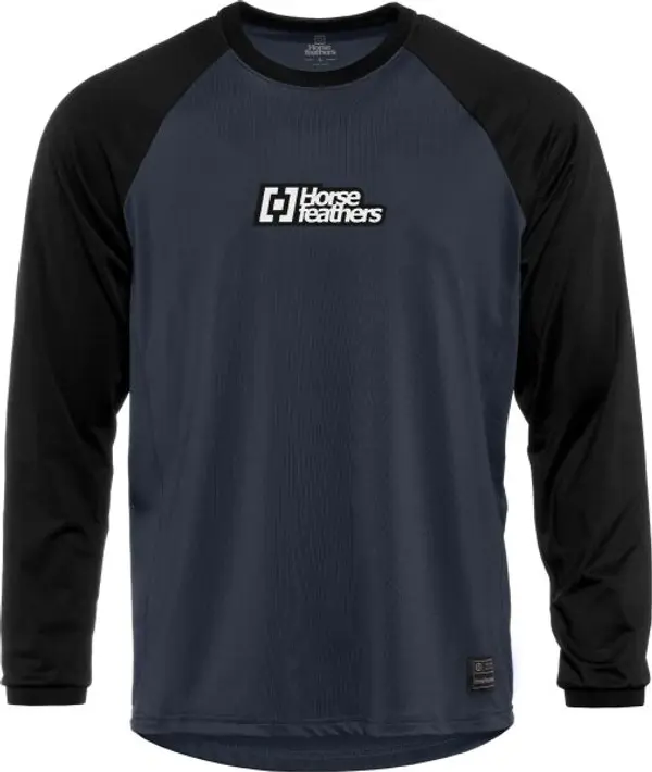 Horsefeathers Horsefeathers SPIKE LS Мъжка колоездачна фланелка, тъмносин, размер