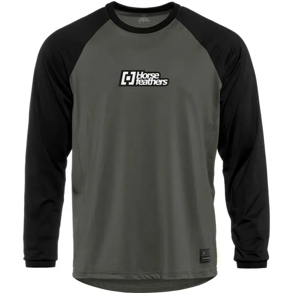 Horsefeathers Horsefeathers SPIKE LS Мъжка колоездачна фланелка, тъмнозелено, размер