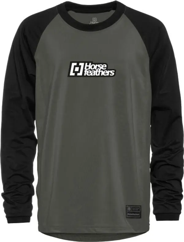 Horsefeathers Horsefeathers SPIKE LS YOUTH Момчешки колоездачен екип, тъмнозелено, размер