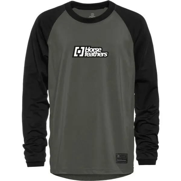 Horsefeathers Horsefeathers SPIKE LS YOUTH Момчешки колоездачен екип, тъмнозелено, размер