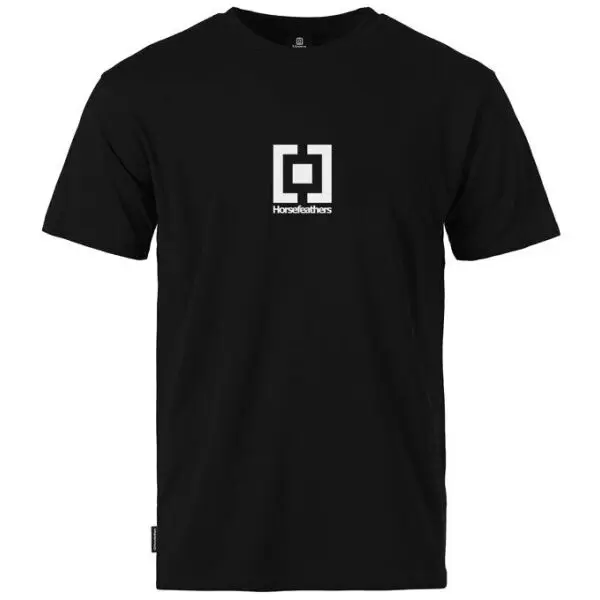 Horsefeathers Horsefeathers T-SHIRT VERTICAL MID LOGO CLASSICS Мъжка тениска, черно, размер