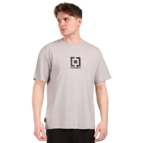 Horsefeathers Horsefeathers T-SHIRT VERTICAL MID LOGO CLASSICS Мъжка тениска, сиво, размер