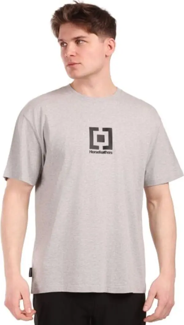 Horsefeathers Horsefeathers T-SHIRT VERTICAL MID LOGO CLASSICS Мъжка тениска, сиво, размер