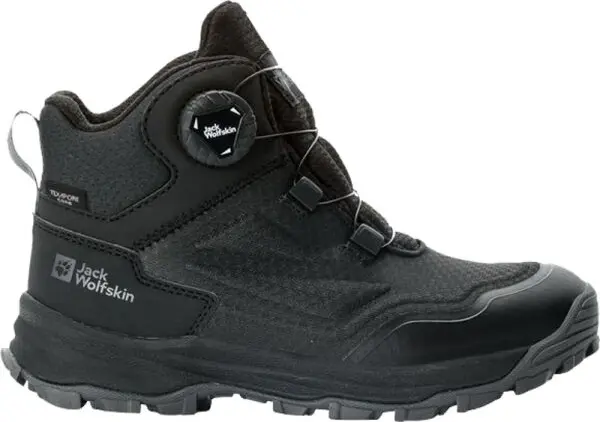 Jack Wolfskin Jack Wolfskin CYROX TEXAPORE DIAL MID K Детски туристически обувки, черно, размер
