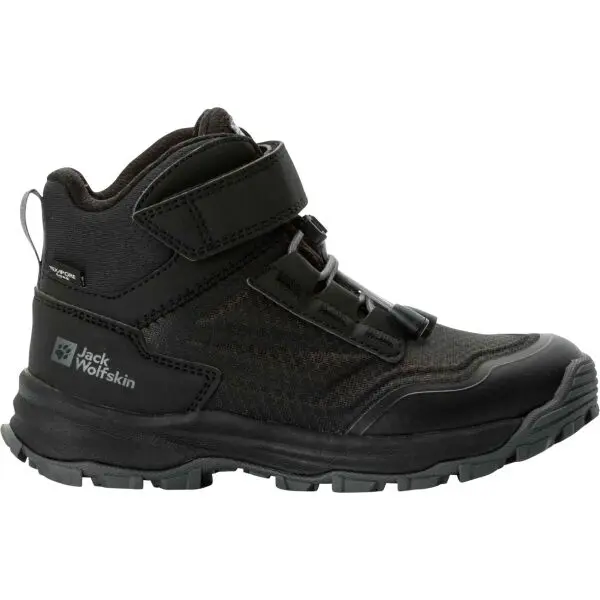Jack Wolfskin Jack Wolfskin CYROX TEXAPORE MID K Детски туристически обувки, черно, размер