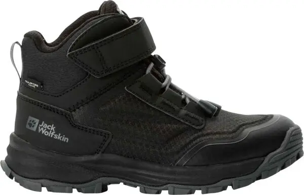 Jack Wolfskin Jack Wolfskin CYROX TEXAPORE MID K Детски туристически обувки, черно, размер