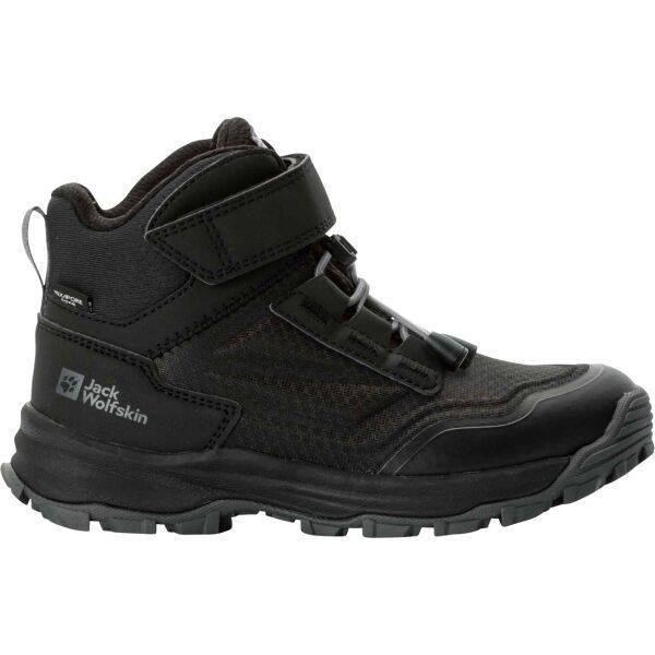 Jack Wolfskin Jack Wolfskin CYROX TEXAPORE MID K Детски туристически обувки, черно, размер