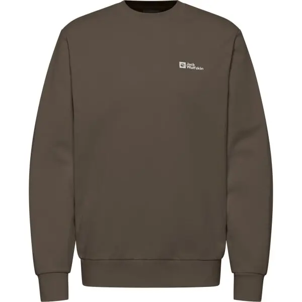 Jack Wolfskin Jack Wolfskin ESSENTIAL CREWNECK M Мъжки суитшърт, кафяво, размер