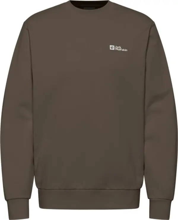 Jack Wolfskin Jack Wolfskin ESSENTIAL CREWNECK M Мъжки суитшърт, кафяво, размер