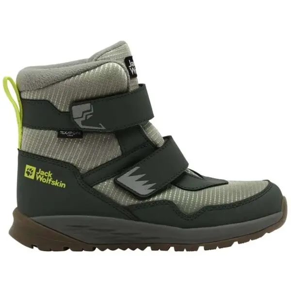 Jack Wolfskin Jack Wolfskin POLAR BEAR-B TEXAPORE MID VC K Детски зимни обувки, зелено, размер