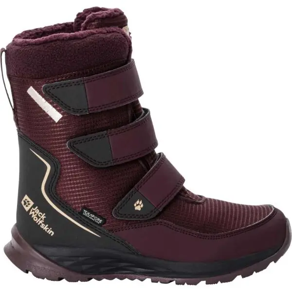 Jack Wolfskin Jack Wolfskin POLAR BOOT TEXAPORE HIGH VC K Детски зимни обувки, винен, размер