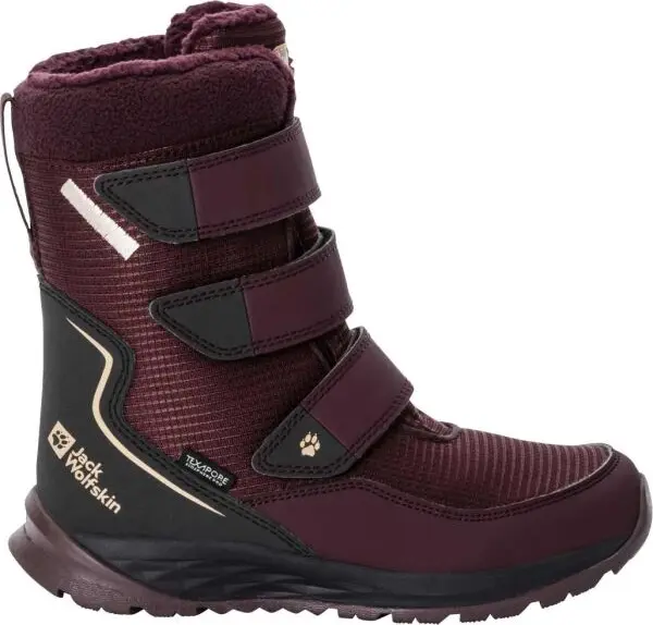 Jack Wolfskin Jack Wolfskin POLAR BOOT TEXAPORE HIGH VC K Детски зимни обувки, винен, размер