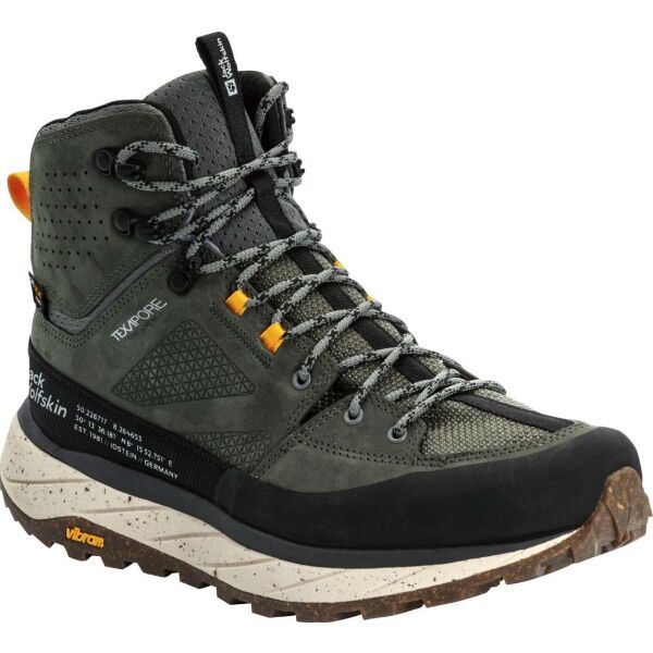 Jack Wolfskin Jack Wolfskin TERRAQUEST TEXAPORE MID M Мъжки обувки за туризъм, зелено, размер