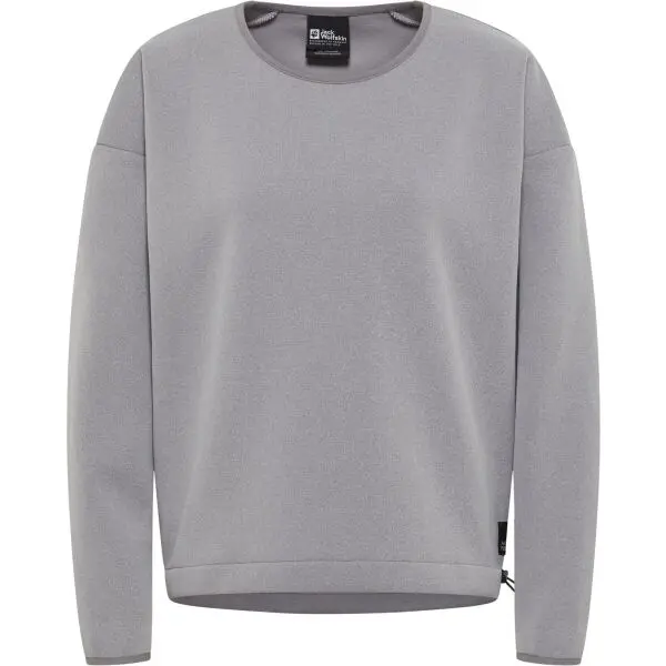 Jack Wolfskin Jack Wolfskin WANDEREST PULLOVER W Дамски суитшърт, сиво, размер