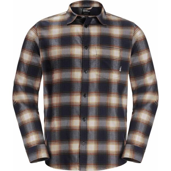 Jack Wolfskin Jack Wolfskin WANDERWEG SHIRT M Мъжка туристическа  риза, черно, размер