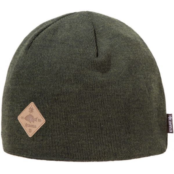 Kama Kama LA01 ШАПКА Плетена шапка в естествени цветове, khaki, размер