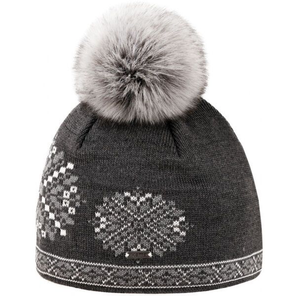 Kama Kama Шапка с помпон Зимна шапка, сиво, размер