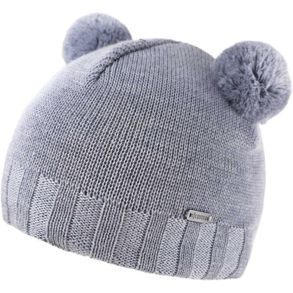 Kama Kama ШАПКАB91 Детска зимна шапка, сиво, размер