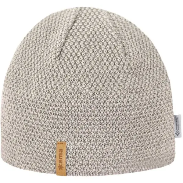 Kama Kama WINDSTOPPER MERINO Дамска плетена шапка за зимата, бежово, размер