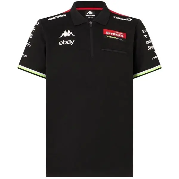 Kappa Kappa ACRIZ VR46 Мъжка тениска с яка, черно, размер