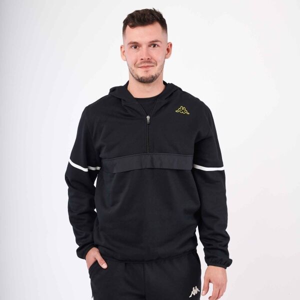 Kappa Kappa LOGO BARZOM Мъжки суитшърт, черно, размер S
