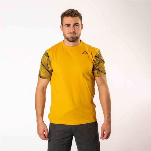 Kappa Kappa LOGO ETRO Мъжка тениска, жълто, размер
