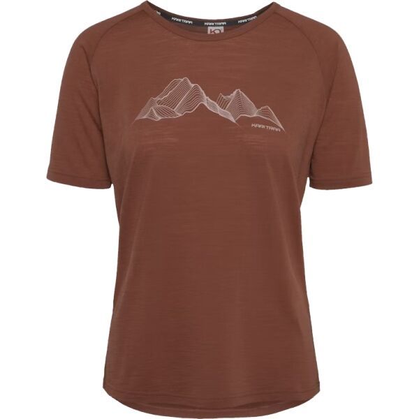 KARI TRAA KARI TRAA ANE Дамска тениска, кафяво, размер