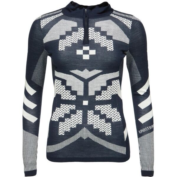 KARI TRAA KARI TRAA FAITH HZ Дамска тениска от мериносова вълна, тъмносин, размер