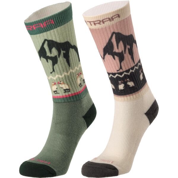 KARI TRAA KARI TRAA PUFFIN SOCK 2PK Дамски вълнени чорапи, микс, размер